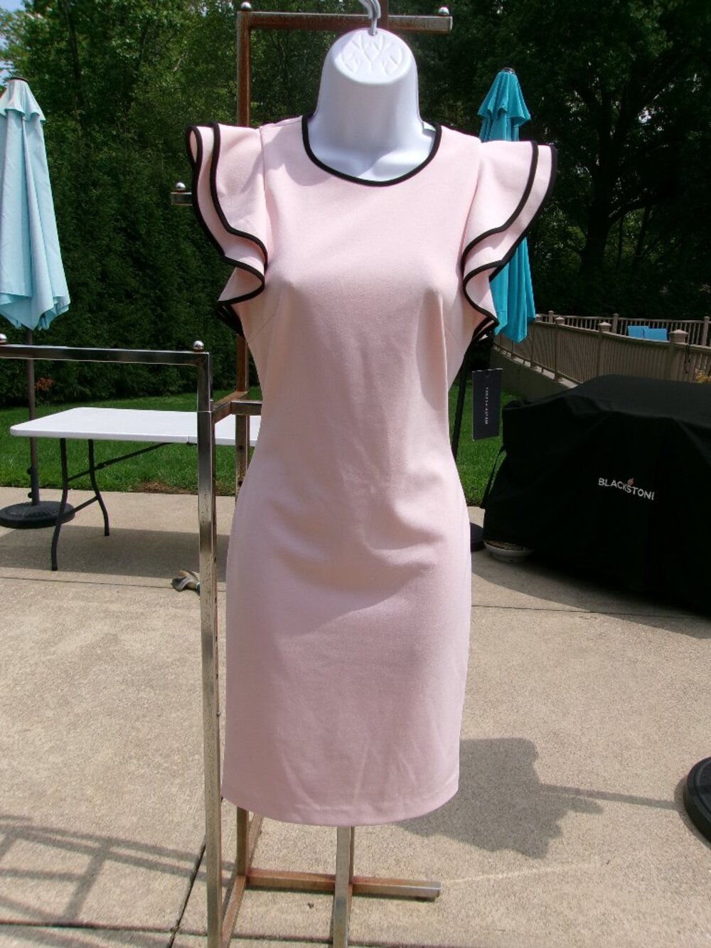 NWT TOMMY HILFIGER PINK&BLACK TRIM DRESS 2